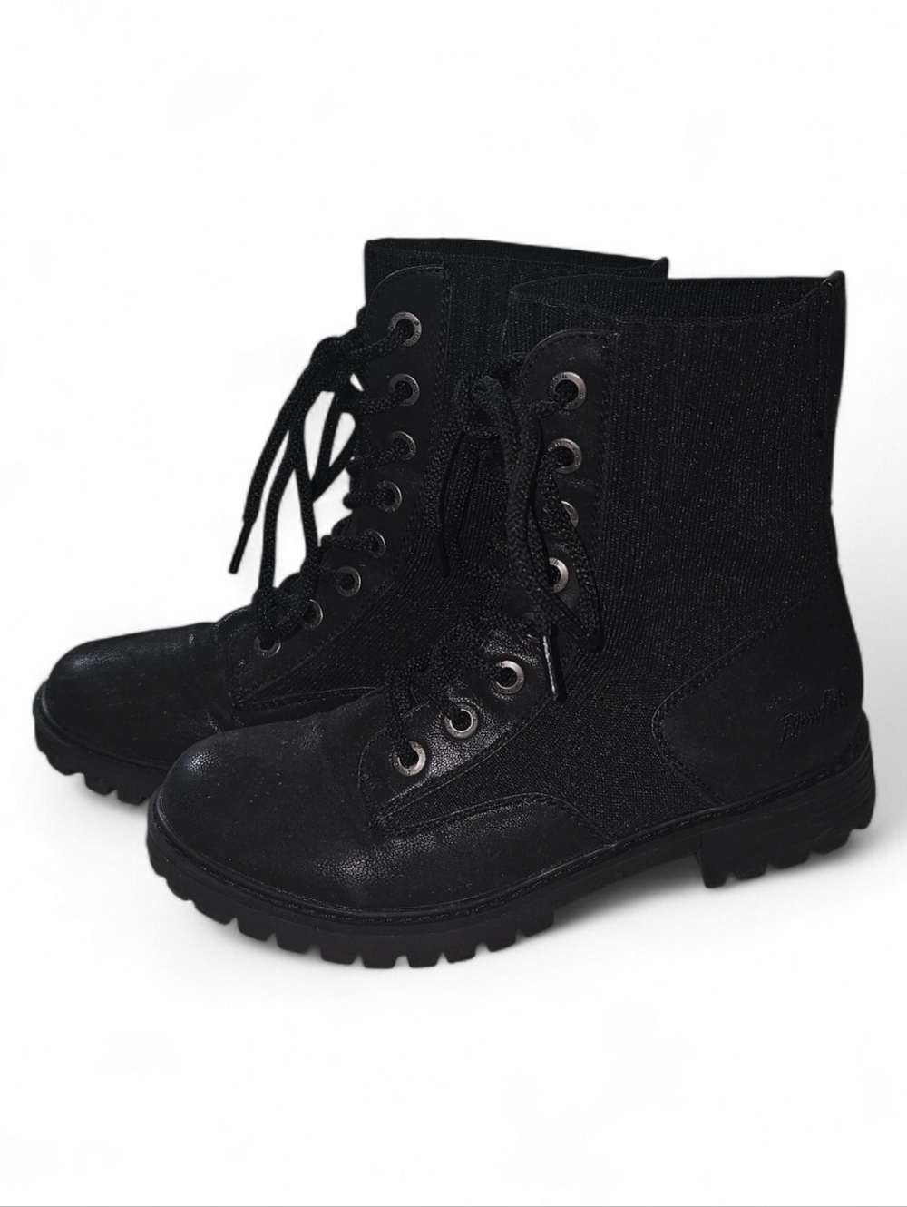 Black Women's Lace-Up Combat Boots